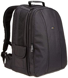 AmazonBasics - Zaino per fotocamera reflex/laptop, colore Nero/Arancia