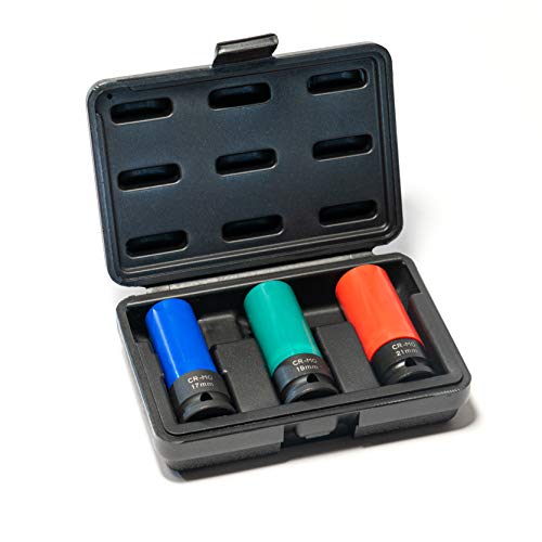 Set chiavi a bussola da 3 pezzi per cerchi in 3 (17, 19, 21 mm) - Ilgrandebazar