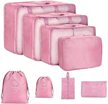 Carica l'immagine nel visualizzatore di Gallery, DoGeek - 7pack Organizer Valigia Cubi Organizzatori 8 Pcs Rosa