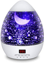 Carica l&#39;immagine nel visualizzatore di Gallery, Lampada Proiettore Stelle con Timer, Luce Notturna per Bambini 4 Bianco