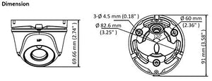 HiLook 2 MP THC-T120 2,8 mm HD EXIR 20 m IR TVI/AHD/CVI/CVBS Turret Dome...