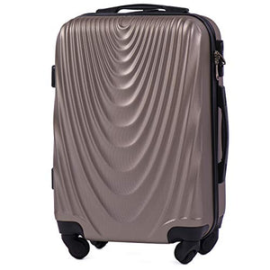 WINGS LUGGAGE Carrello Spazioso - Valigia Leggera Per S 55x38x22, Champagne