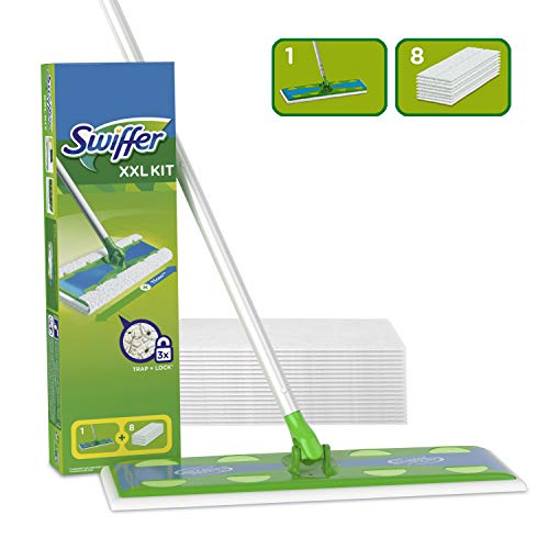 Swiffer Starter Kit XXL Scopa con 1 Manico + 8 Panni di Ricambio, per... - Ilgrandebazar