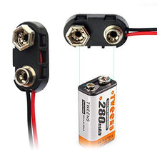 Carica l'immagine nel visualizzatore di Gallery, FUJIE 20 Pezzi Connettori per Batterie 9V I e T Tipo Connettore Clip per...