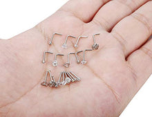 Carica l&#39;immagine nel visualizzatore di Gallery, Milacolato 20G Naso Stud Set I Forma Cartilagine Tragus Piercing CZ Acciaio... - Ilgrandebazar