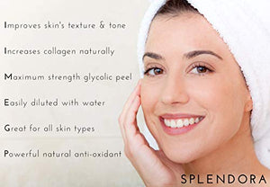 Splendora acido glicolico al 70% - pro pelle a buccia - alleggerimento della pelle, Age Defying, cancellare le rughe, pori dilatati, cicatrici da acne - Ilgrandebazar
