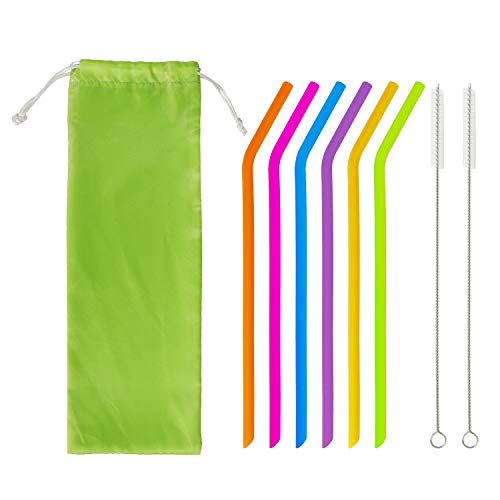 Silicone Cannucce Riutilizzabile Colorato Cannuccia Ecologico Senza BPA...
