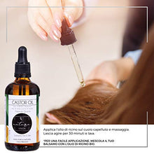 Carica l'immagine nel visualizzatore di Gallery, Olio di Ricino 100ml, Bottiglia di vetro, 100% Puro Spremuto a Freddo, Stimola la Crescita dei Capelli, Ciglia e Sopracciglia, Rinforza le unghie. Un ottimo rimedio per la tua pelle. Set di Pennelli