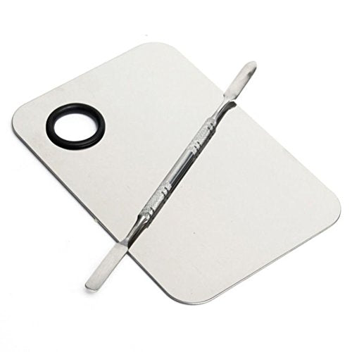 ROSENICE Palette per Miscelazione del Trucco, in Acciaio INOX, con Spatola... - Ilgrandebazar
