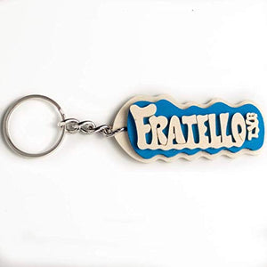 Portachiavi in legno fatto a mano personalizzato con la scritta Fratello... - Ilgrandebazar