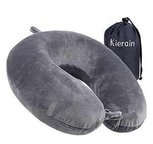 Cuscino Da Viaggio DURAFOAM In Memory Foam, Grigio, Per Collo, Ideale Per Aereo, Campeggio, Si Compatta