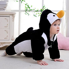 Carica l'immagine nel visualizzatore di Gallery, DEBAIJIA Bambino Flanella Pagliaccetto con Cappuccio 0-36M Inverno Tutina Animale Carino Jumpsuit Ragazzi Ragazze Pigiama (Nero-80)