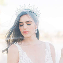 Carica l&#39;immagine nel visualizzatore di Gallery, Makone Tiara Nuziale di Cristallo Strass Corona Sliver - Ilgrandebazar