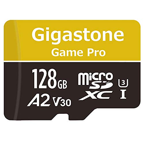 Gigastone Scheda di Memoria Micro SD XC da 128GB e Adattatore. 128 GB A2 V30.