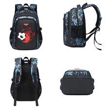 Carica l'immagine nel visualizzatore di Gallery, GUIVITU Zaino Scuola Elementare Zaini per Ragazzi Adolescenti Cartella Scuola Casual Borse Studenti Della Zainetto Bambini Set Scolastico Oxford Impermeabile Backpack(blu)