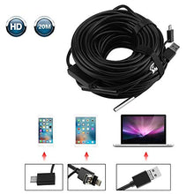 Carica l&#39;immagine nel visualizzatore di Gallery, Telecamera di ispezione 20 metri 5,5 mm 3 in 1 USB/micro USB/Type-C... - Ilgrandebazar