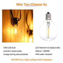 Carica l&#39;immagine nel visualizzatore di Gallery, Catene Luminose Solare,Tomshine 25FT Impermeabile LED G40 Luci da Giardino...