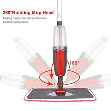 Carica l&#39;immagine nel visualizzatore di Gallery, Tencoz Lavapavimenti a Spruzzo, Spray Mop Mocio con 3 Panni in 1.7, Rosso
