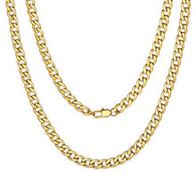 Carica l&#39;immagine nel visualizzatore di Gallery, ChainsPro Collana a maglie cubane, catenina da 5 mm Oro - Ilgrandebazar