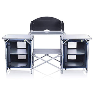 Campart Cucina da Esterni in Alluminio Malaga, Blu, 172 cm 172