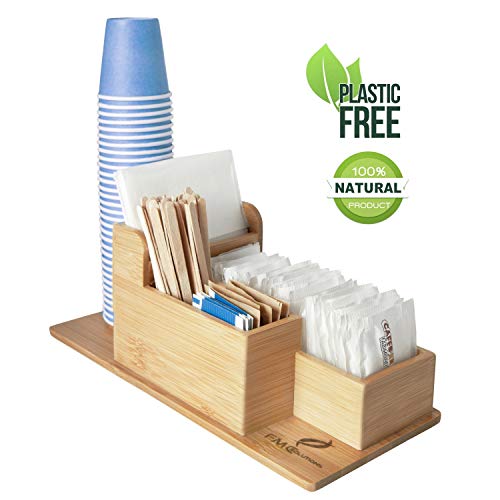 FMC SOLUTION Porta Accessori da caffè e Tea in bambù per 100% Natural Bambù - Ilgrandebazar