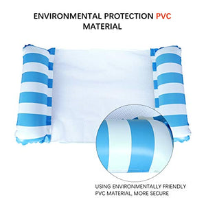 Qdreclod Amaca Gonfiabile Galleggiante da Piscina Reclinabile Lettino Blu