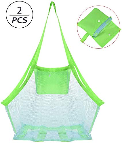 non-branded Large Borsa da Spiaggia a Rete Anti-Sabbia,2 Pezzi...