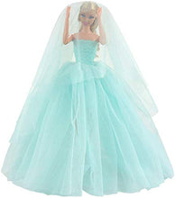 Carica l&#39;immagine nel visualizzatore di Gallery, Miunana Abito Vestito da Sposa Grande Lussuoso Spalle Scoperte + Velo per... - Ilgrandebazar