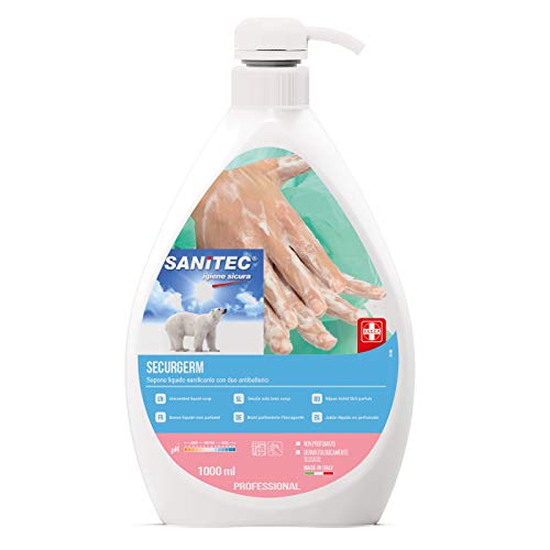 Securgerm Sapone Liquido con Antibatterico per l'Igiene delle Mani, 1000 ml - Ilgrandebazar