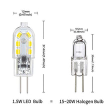 Carica l&#39;immagine nel visualizzatore di Gallery, DiCUNO lampadina 10-Pack G4 1.5W LED, 180LM, AC/DC 12V Bianco Freddo - Ilgrandebazar