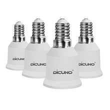 Carica l&#39;immagine nel visualizzatore di Gallery, DiCUNO 4-Pack E14 a E27 Socket Converter Adapter Adattatore di base 4P - Ilgrandebazar