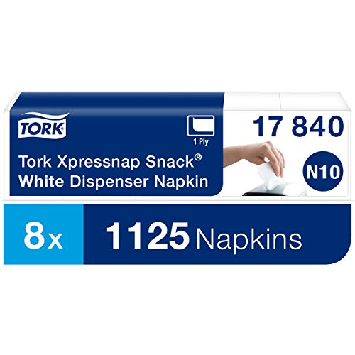 Tork 17840 Tovagliolo Xpressnap Snack bianco 8 x 1125 Tovaglioli, Bianco - Ilgrandebazar