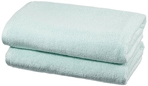 AmazonBasics - Set di asciugamani ad asciugatura 2 teli bagno, Blu Ghiaccio - Ilgrandebazar