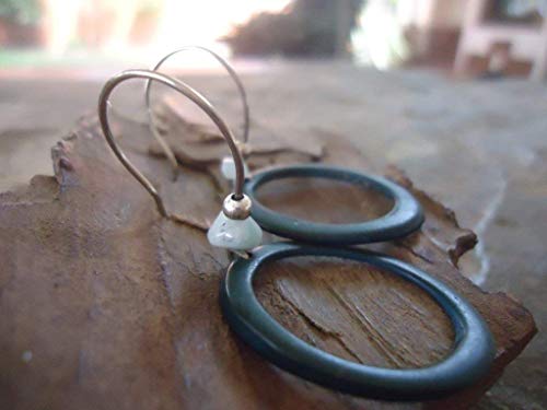 ORECCHINI TRIBALI tagua - grandi ganci & Stones