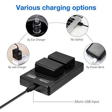 Carica l&#39;immagine nel visualizzatore di Gallery, Miady, set di 2 batterie LP-E6 LP-E6N e caricabatterie doppio LCD,...