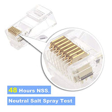 Carica l&#39;immagine nel visualizzatore di Gallery, VCE 50 Pezzi Connettori Ethernet RJ45 Passante Cat6 Lan Plug 50P