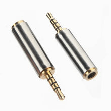 Carica l&#39;immagine nel visualizzatore di Gallery, (2 Pack) Gold Plated 2.5mm Male to 3.5mm Oro 2.5 mm maschio a Femmina