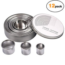 Carica l'immagine nel visualizzatore di Gallery, ZITFRI 12 PCS Coppapasta Rotondo Acciaio Inox Tagliapasta Aperta Tondo...