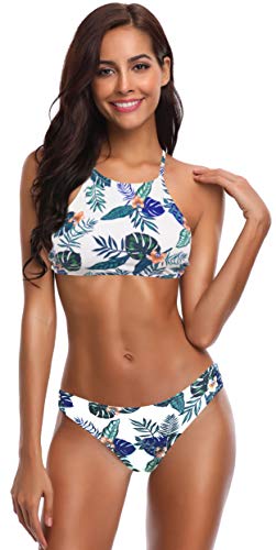 SHEKINI Bikini Donna A Triangolo Con Lacci Regolabili - Top Scorrevole E Imbottitura Rimovibile, Morbido E Comodo, Tessuto Nylon Ed Elastan, Vestibilità Estiva