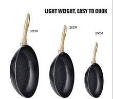 Carica l&#39;immagine nel visualizzatore di Gallery, Homgeek - Set di 3 Padella Antiaderente per Cottura a Induzione, 20 cm, 26...