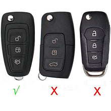 Carica l&#39;immagine nel visualizzatore di Gallery, Cover protettiva per chiave in TPU con 3 pulsanti, compatibile Ford Blu