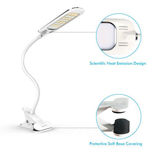 OxyLED Lampada da scrivania con 24 luci T34 White Clip Table Lamp - Ilgrandebazar