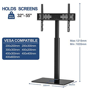 FITUEYES Supporto Girevole per TV da 32 a 55 pollici Mobile Porta 1 ripiano - Ilgrandebazar