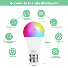 Carica l&#39;immagine nel visualizzatore di Gallery, Lampadina WiFi Lampada Intelligente LED Dimmerabile 10W 900Lm E27 RGBW 2 Pcs