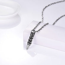 Carica l&#39;immagine nel visualizzatore di Gallery, PROSTEEL Halloween Collana Pendente Cindolo Gotico Scheletro 1. Argento - Ilgrandebazar