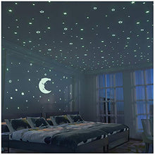 Carica l'immagine nel visualizzatore di Gallery, FRETOD Stelle Fluorescenti e Grande Luna (24cm) - 300 Pezzi Adesivi da...