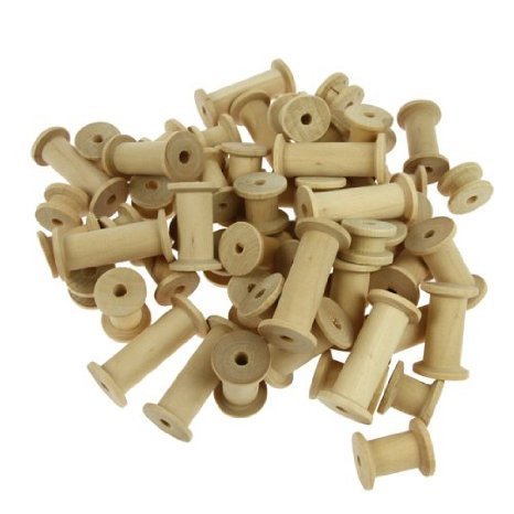 Creation Station, Set di rocchetti in Legno per Cotone, 60 pz. Multicolore - Ilgrandebazar
