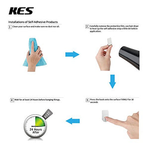 KES Porta Asciugamani Singola 12 Pollici 3M Auto Adesivo 30 CM, Base Quadrata - Ilgrandebazar