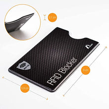 Carica l'immagine nel visualizzatore di Gallery, AMAZY Protezione rfid nfc in PVC (10 pezzi) - Protezione al 100% contro il furto d'identità e di dati - Rfid protection card extra-robusti in plastica per carte di credito debito e d'identità.