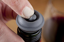 Carica l&#39;immagine nel visualizzatore di Gallery, Vacu Vin Pompa Salvavino Concerto con 4 Tappi per Il Vuoto - Nero - Ilgrandebazar